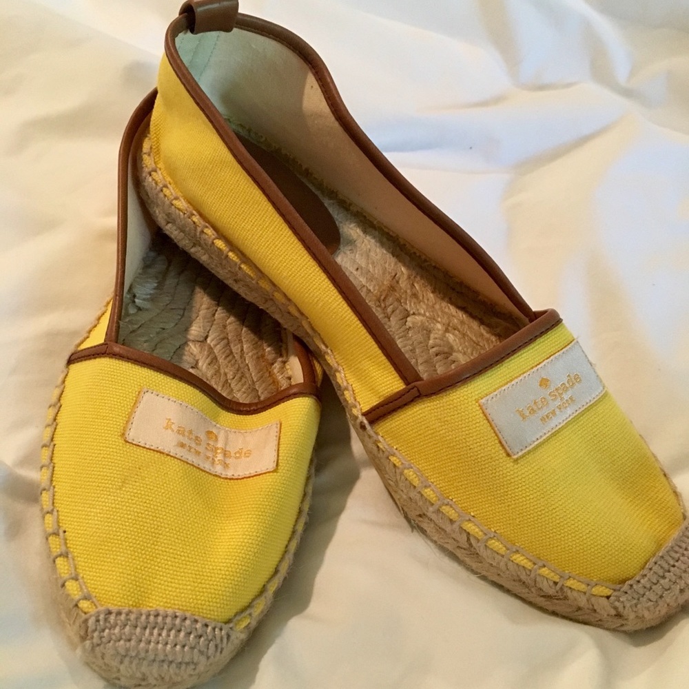 Kate Spade Yellow Espadrilles